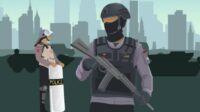 ilustrasi pasukan polisi brimob