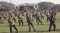 Kegiatan Panggung Prajurit, yang diikuti oleh TNI, Polri Malang Raya. (ist) - Ribuan TNI dan Polri Malang Raya Padati Lapangan Rampal Meriahkan ‘Panggung Prajurit’ Sambut Hari Bhayangkara dan HUT TNI 2023