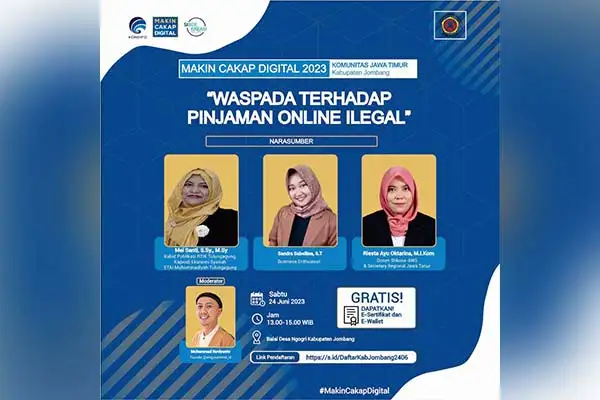 Kemenkominfo ajak "Waspada Terhadap Pinjaman Online Ilegal'. (ist) - Waspada Pinjol Ilegal, Kemenkominfo Diskusi di Hajatan Bersih Desa Ngogri Jombang