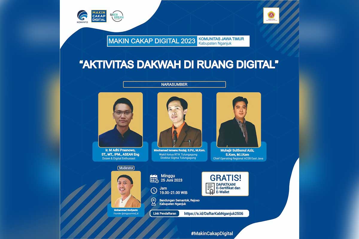 Kemenkominfo bahas 'Aktivitas Dakwah di Ruang Digital'. (ist) - Kemenkominfo Bahas Aktivitas Dakwah di Ruang Digital di Bendungan Semantok