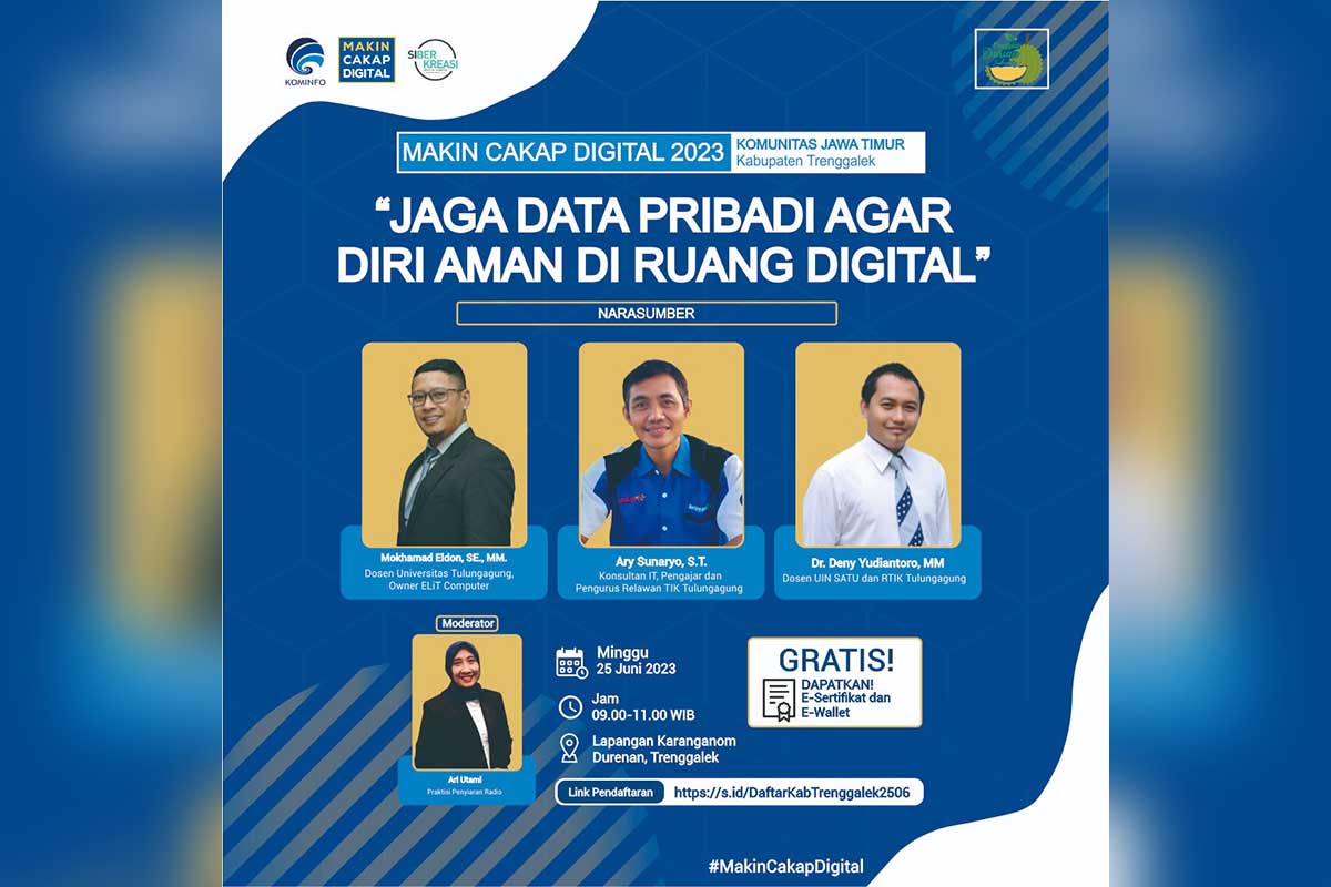 Kemenkominfo bahas 'Jaga Data Pribadi Agar Diri Aman di Ruang Digital'. (ist) - Gandeng Petani dan Durian Mania Trenggalek, Kemenkominfo Bahas Tips Aman di Ruang Digital