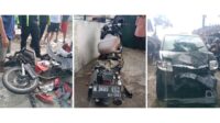 Kondisi tiga kendaraan kecelakaan maut adu banteng di Pakis. (ist) - Adu Banteng Mobil vs 2 Motor Pakis, Diduga Pengemudi APV Mengantuk Keluar Jalur