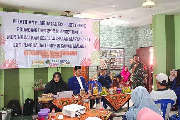 Pembukaan Pelatihan Pembuatan Ecoprint di Kampung Sanan. (ist) - Pelatihan Pembuatan Ecoprint Masyarakat Non Pengrajin Tempe di Kampung Sanan