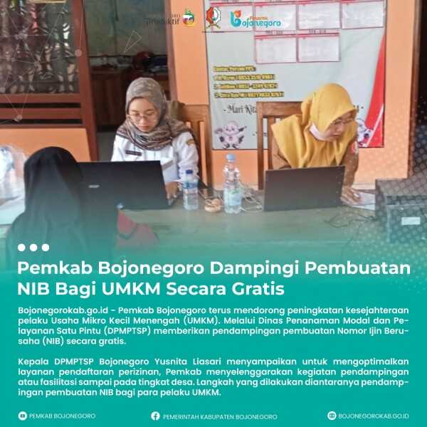 pemkab bojonegoro dampingi pembuatan nib bagi umkm secara gratis 11zon