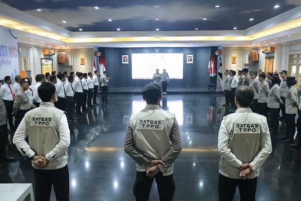 Pengukuhan Satgas TPPO Polresta Malang Kota. (ist) - Tumpas Trafficking, Polresta Makota Bentuk Satgas TPPO
