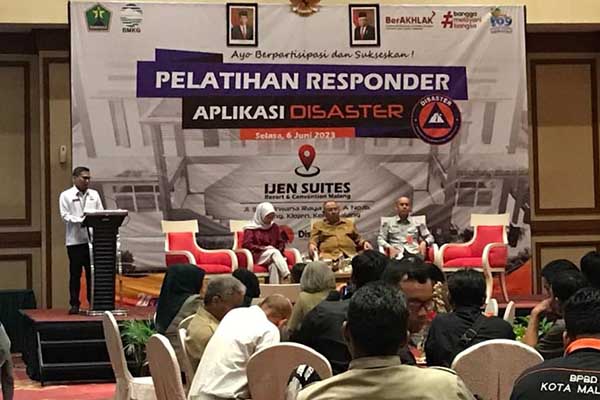 Suasana pelatihan tim responder oleh BPBD Kota Malang, Selasa (6/6/2023). (jup) - BPBD Kota Malang Latih Tim Responder dari 57 Kelurahan