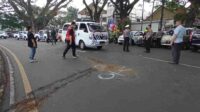 unit laka lantas melakukan olah tkp kecelakaan di jalan tugu kota malang jup 11zon
