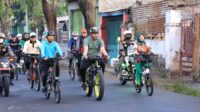 Wali Kota Habib Hadi bersepeda mengelilingi Kota Probolinggo. (ist) - Wali Kota Habib Hadi Gowes Gaungkan Kampanye 'Beat Plastic Pollution'