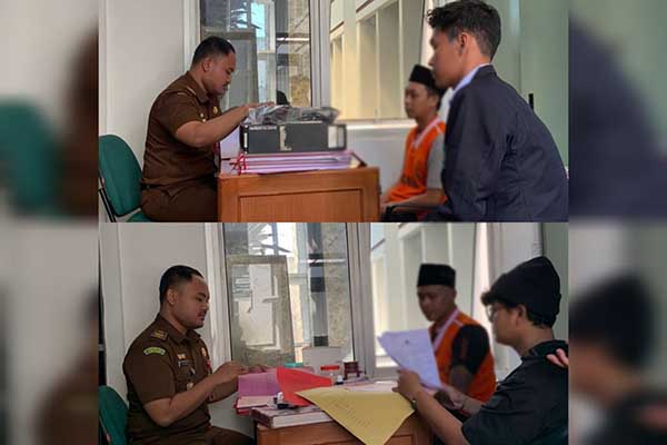 2 tersangka diserahkan penyidik Polres Batu dan Polda Jatim kepada JPU Kejari Batu. (ist) - Pengedar Obat Terlarang dan Judi Online Diserahkan kepada Kejari Batu