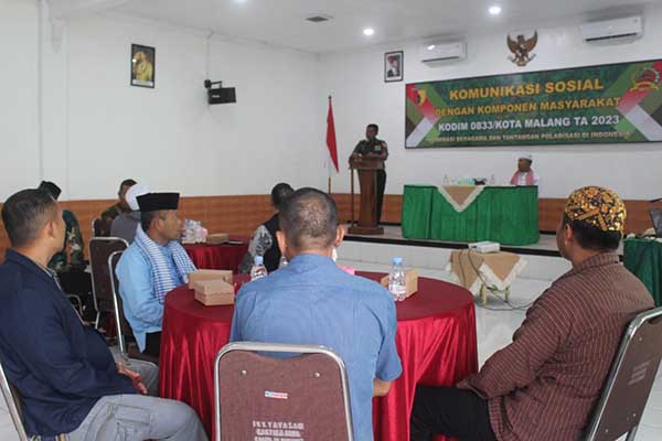 Kodim 0833 Kota Malang komsos bersama komponen masyarakat. (ist) - Kodim 0833 Kota Malang Komsos Bersama Komponen Masyarakat