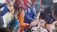 Kondisi Ana Brieva Ramirez saat dievakuasi. (ist) - Berkat Papan Mengapung, Mahasiswi UB Asal Spanyol Selamat