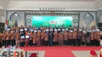 Para peserta, keynote spraker dan panitia Konferensi Internasional KRA X 2023. (rhd) - Konferensi Internasional KRA X 2023 Libatkan 43 PT Nasional dan 5 Universitas Luar Negeri