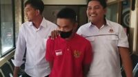 Pelaku pemerkosaan saat diamankan polres Pamekasan. (Seru.co.id/udi) - Pelaku Pemerkosa Adik Ipar Dibawah Umur Diamankan Polisi