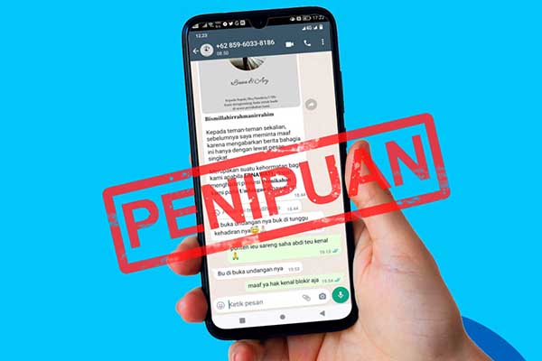 Penipuan melalui undangan pernikahan via WhatsApp. (ist) - BRI Klarifikasi Kasus Nasabah Kehilangan Rp1,4 Milyar, Usai Klik Undangan Pernikahan via WhatsApp