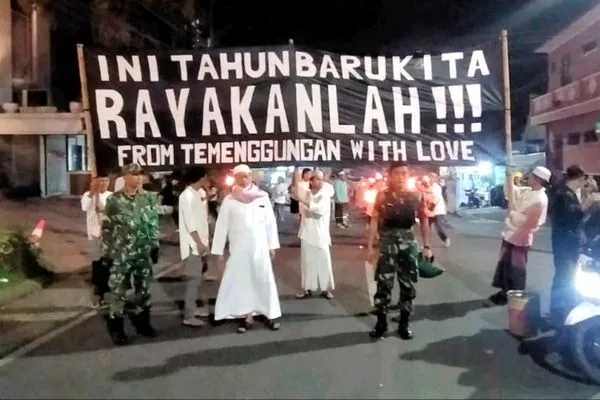 Perayaan Tahun Baru Islam 1445 H oleh warga Temenggungan. (ist) - Babinsa Klojen Dampingi Perayaan Tahun Baru Islam 1445 H