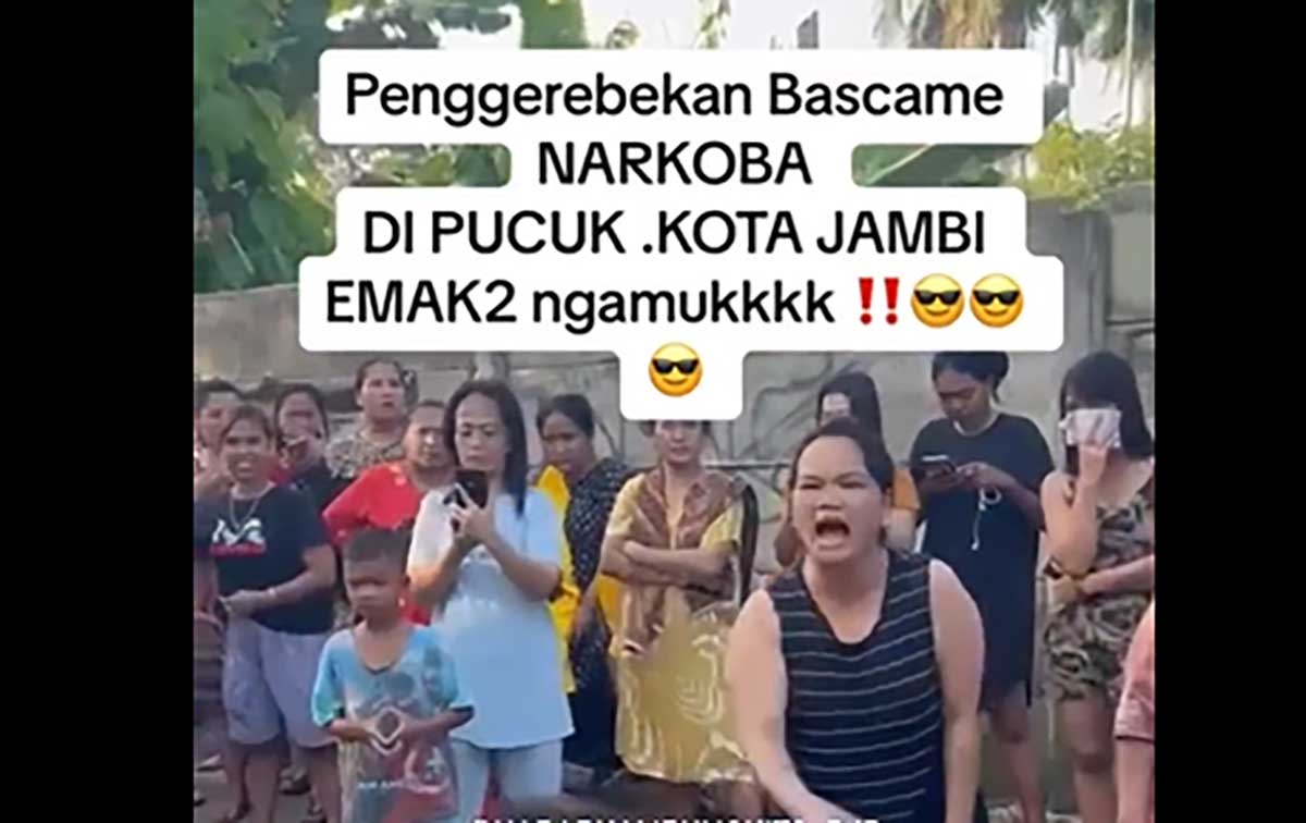 Video emak-emak gerebek markas narkoba. (ist) - Emak-emak Gerebek Sendiri Markas Narkoba, Kasat Narkoba Jambi Dicopot!