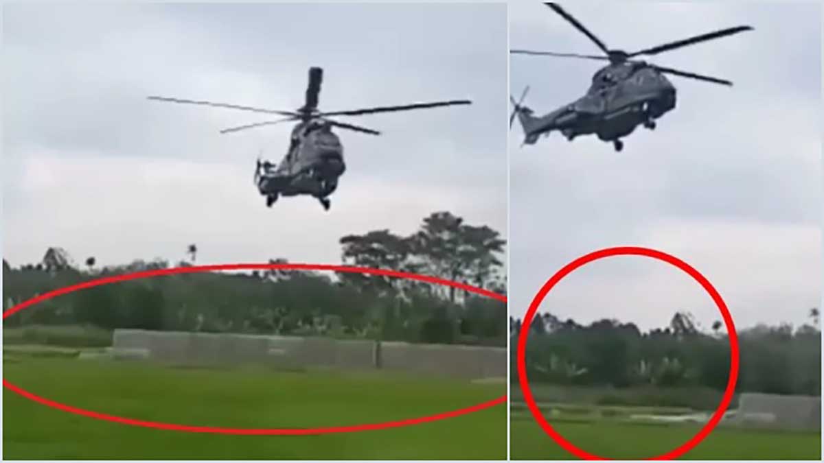 Video helikopter presiden robohkan tembok stadion. (ist) - Helikopter Presiden Buat Tembok Stadion Roboh, Istana Buka Suara