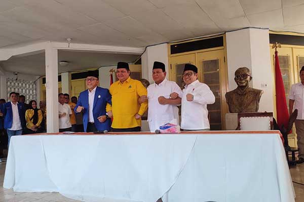 Deklarasi dukungan Prabowo Subianto sebagai capres Pemilu 2024. (ist) - PAN dan Golkar Resmi Usung Prabowo Jadi Capres 2024