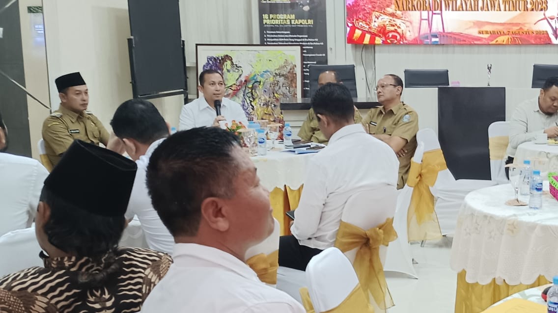 ditreserse narkoba jatim menggelar diskusi dan koordinasi pembentukan kampung tangguh anti narkoba