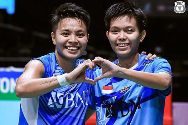 Ganda putri Apriyani Rahayu/Siti Fadia Ramadhanti. (ist) - Apri/Fadia Runner Up BWF World Tour Championship 2023