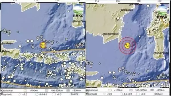 Gempa Lombok Utara. (ist) - BMKG Ralat Gempa Tanah Bumbu Jadi Gempa Lombok M 7,1