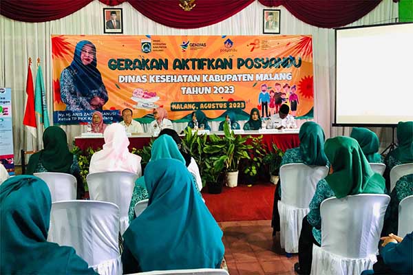 Kegiatan Gerakan Aktifkan Posyandu Kabupaten Malang Tahun 2023. (Seru.co.id/wul) - ‘Gerakan Aktifkan Posyandu’ untuk Kuatkan SDM Kesehatan Terdekat dengan Masyarakat