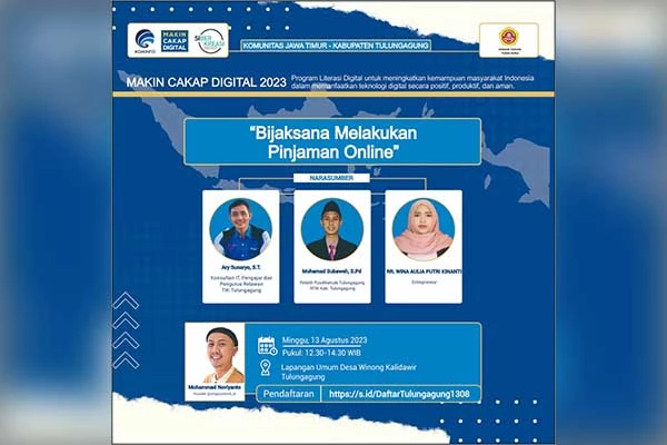 Kemenkominfo ajak warga 'Bijak Lakukan Pinjaman Online.' (ist) - Kemenkominfo Ajak Warga Bijak Pilih Pinjaman Online di Kalidawir Tulungagung