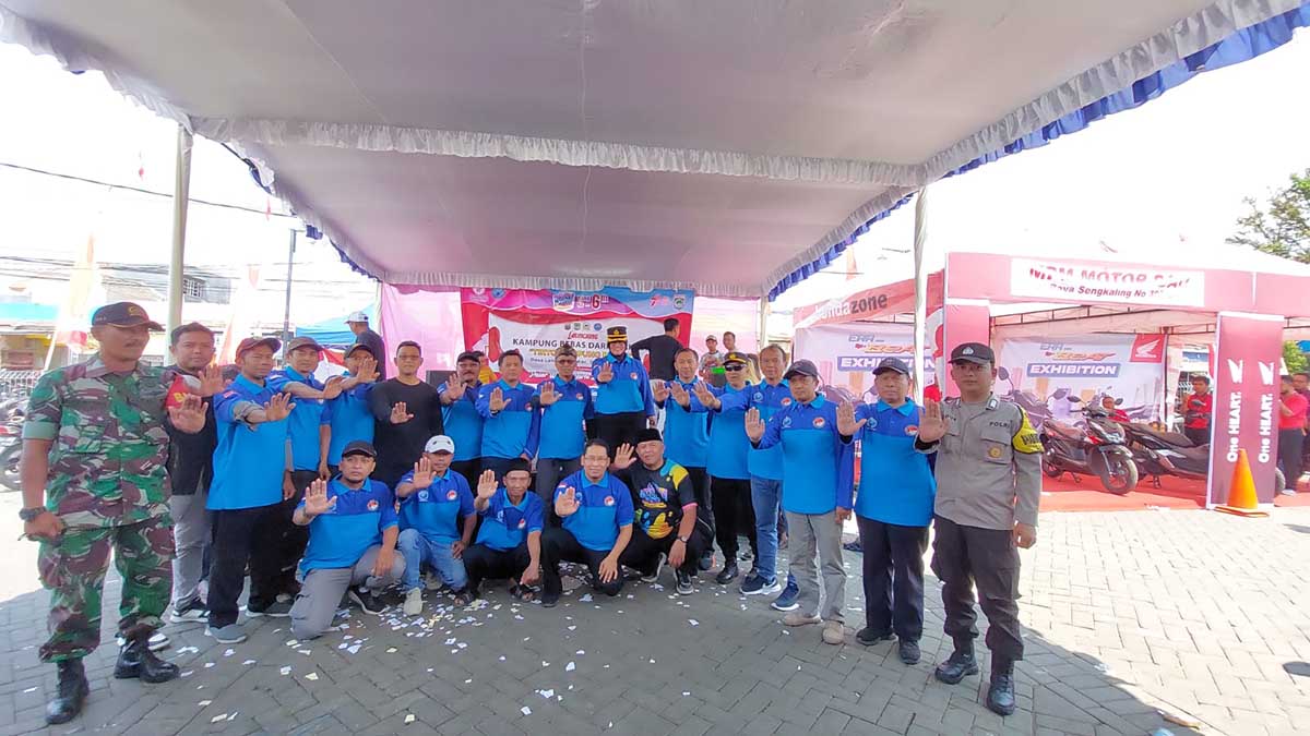 Launching ‘Landungsari Kampung BENAR’ (Bebas Narkoba). Kegiatan yang dikemas dengan acara tasyakuran ini dipusatkan di Pasar Warna-warni area Pasar Desa Landungsari, pada Sabtu (19/8/2023). (ist) - Antisipasi Bahaya Narkoba, Pemdes Launching ‘Landungsari Kampung BENAR’