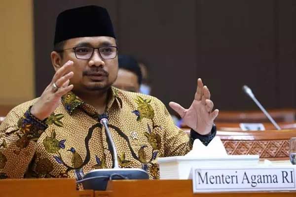 Menag Yaqut Cholil Qoumas. (ist) - Menag Pertimbangkan Wacana Haji Hanya Sekali karena Antrean Banyak