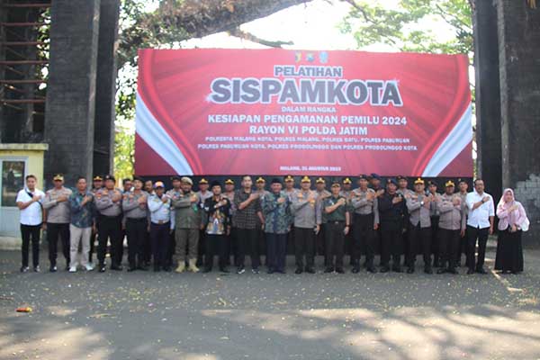 Pelatihan Sispamkota antisipasi dan jaga kondusifitas Pemilu 2024. (ist) - Pelatihan Sispamkota Antisipasi dan Jaga Kondusifitas Pemilu 2024