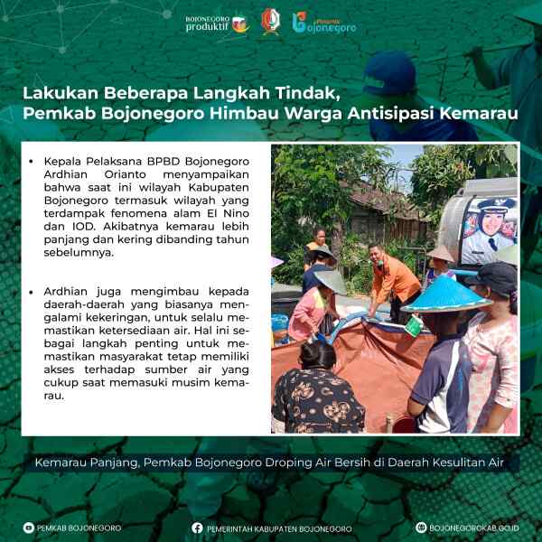 pemkab bojonegoro imbau warga antisipasi kemarau 11zon