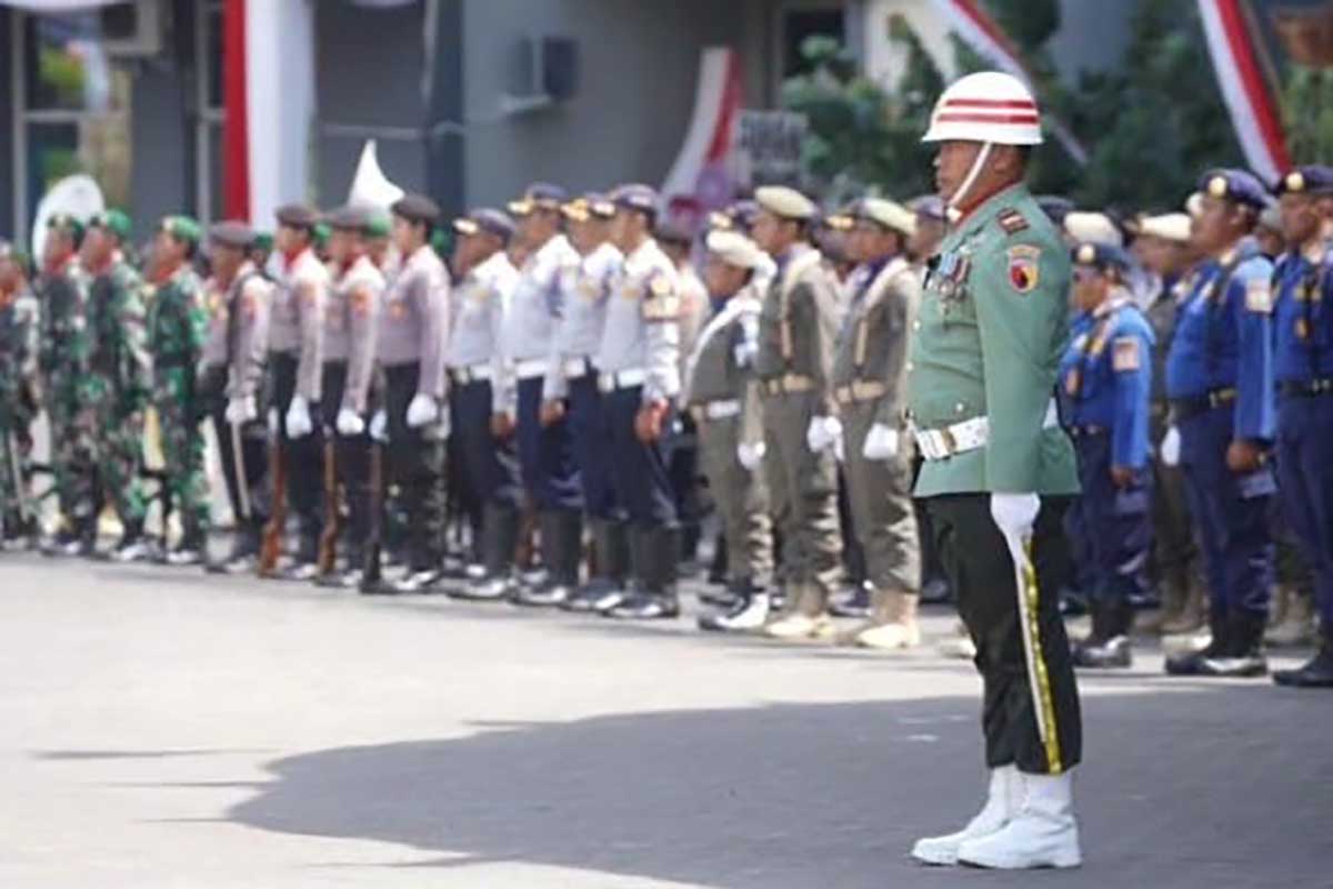Peserta upacara detik-detik Proklamasi dari berbagai unsur. (ist) - Peringatan Detik-detik Proklamasi di Balaikota Among Tani Pemkot Batu