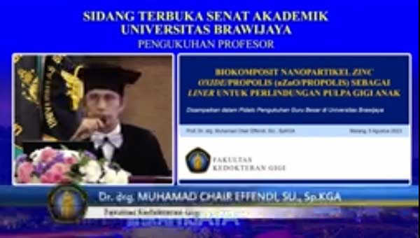 Prof Dr drg Muhamad Chair Effendi SU SpKGA. (rhd) - UB Kukuhkan Prof Osfar Sjofjan dan Prof Muhamad Chair Effendi
