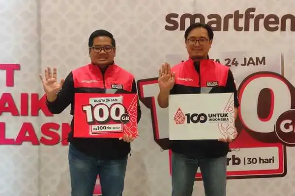 Smartfren perkenalkan paket kuota 100 GB hanya Rp100.000. (rhd) - Smartfren Perkenalkan Paket Kuota 100 GB Hanya Rp100.000, Dukung Generasi Digital Berkarya