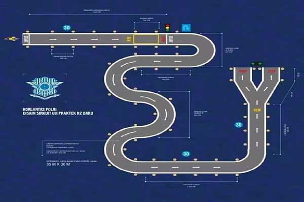 Ujian praktik SIM C terbaru. (ist) - Tak Lagi Pakai Angka 8, Ini Perubahan Skema Ujian Praktik SIM C