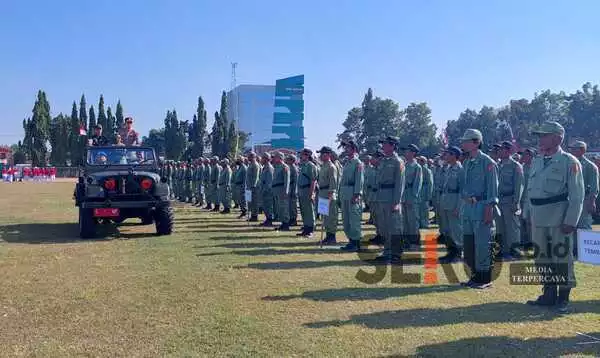 Apel Siaga Linmas Kabupaten Jombang Hadapi Hajat Nasional 2024