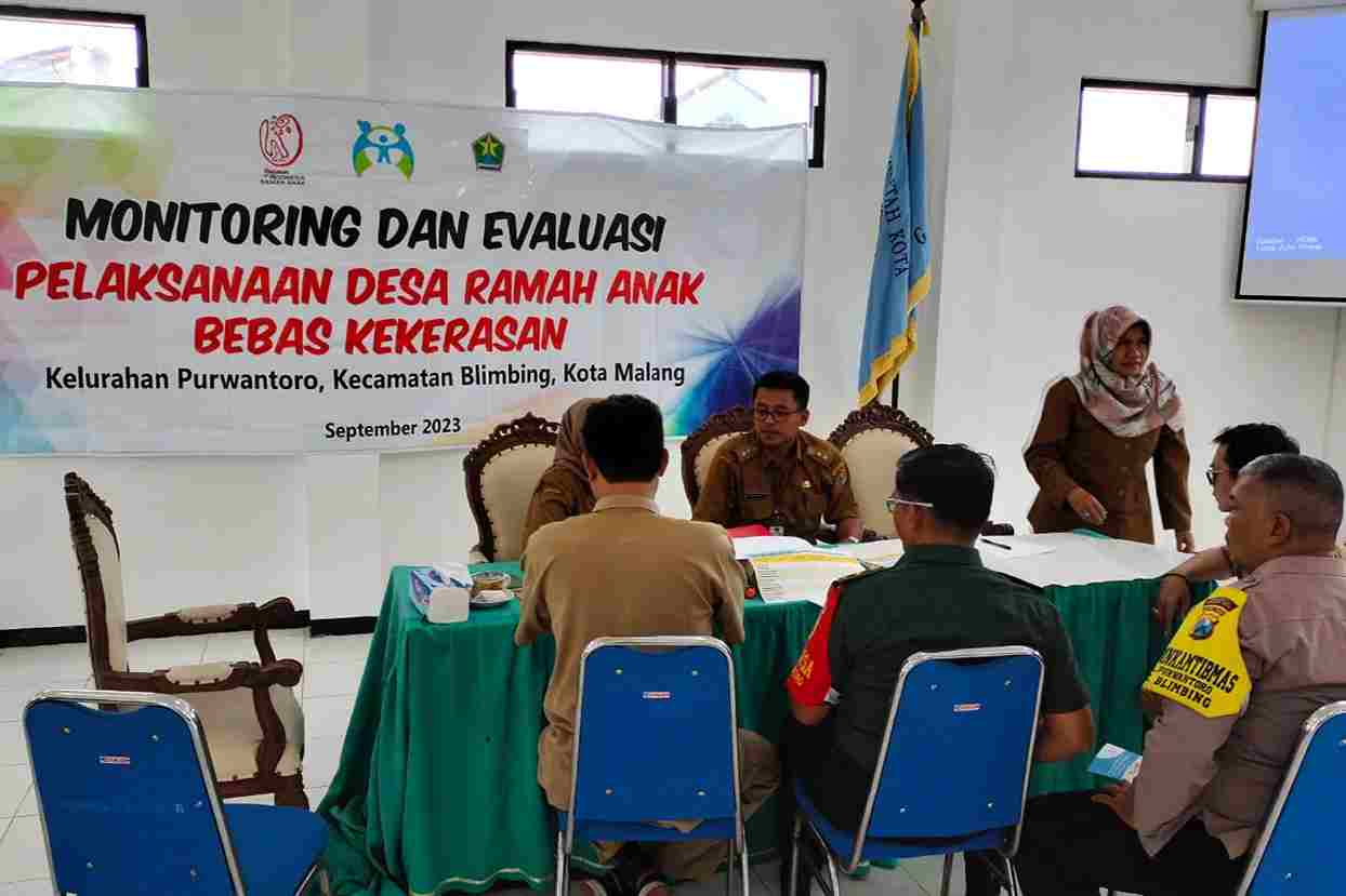 Babinsa Koramil Blimbing monitoring Desa Ramah Anak Bebas Kekerasan