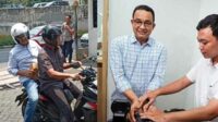 Bacapres Anies Baswedan membuat SKCK untuk syarat pendaftaran Pilpres 2024. (ist) - Bacapres Anies Baswedan Urus SKCK Naik Sepeda Motor