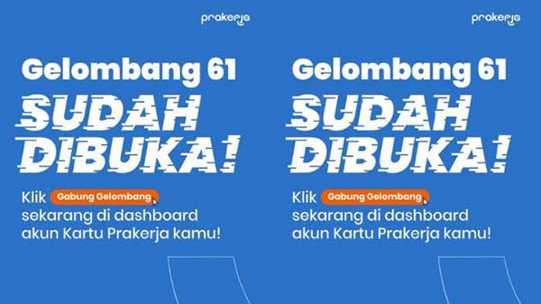 Pendaftaran Kartu Prakerja gelombang 61. (ist) - Pendaftaran Kartu Prakerja Gelombang 61 Dibuka! Ini Syaratnya
