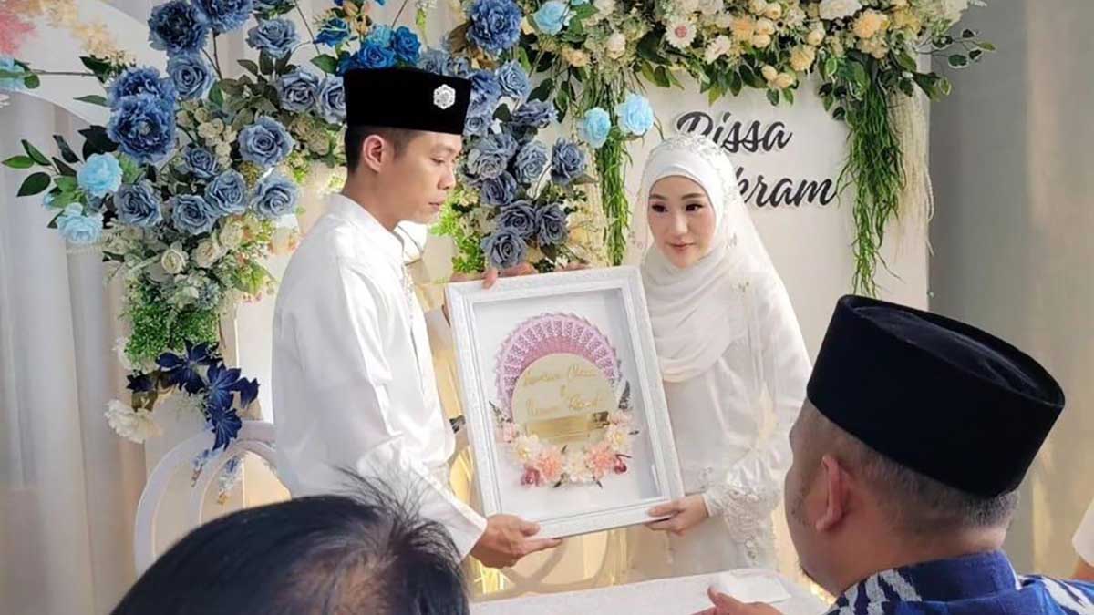 Pernikahan Larissa Chou dan Ikram Rosadi. (ist) - Larissa Chou dan Ikram Rosadi Resmi Menikah