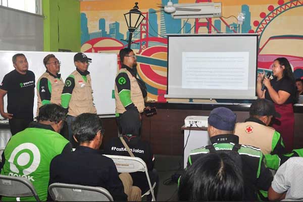 BBM Gojek berikan pelatihan anti kekerasan seksual bagi mitra di Malang. (ist) - BBM Gojek Berikan Pelatihan Anti Kekerasan Seksual Bagi Mitra di Malang