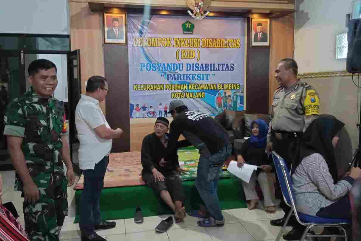 Babinsa Blimbing Dampingi Posbindu Disabilitas Kelurahan Polehan