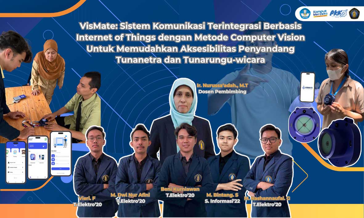 Empat mahasiswa FT UB  membuat inovasi VISMATE. (ist) - VISMATE, Alat Bantu Disabilitas Tuna Netra Berkomunikasi dan Mobilisasi