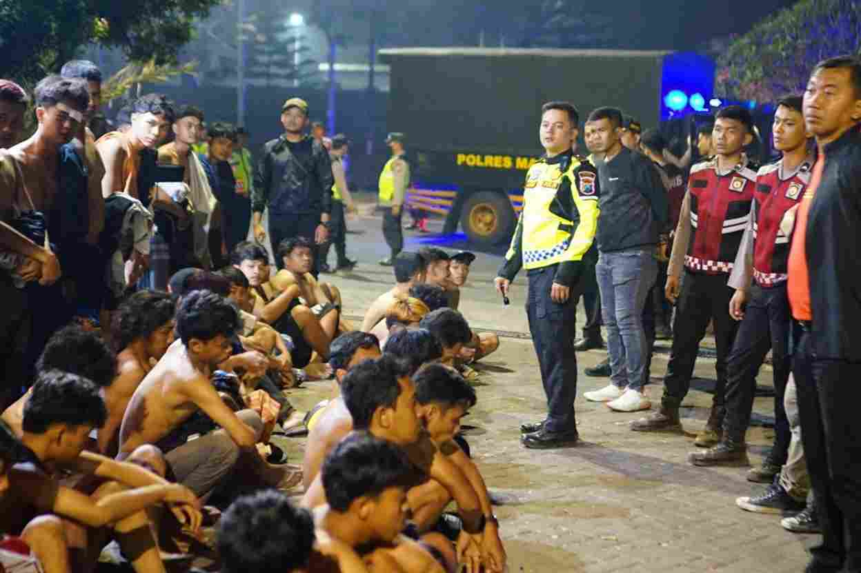 Operasi Balap Liar, Polres Malang Amankan 54 Kendaraan dan 71 Remaja