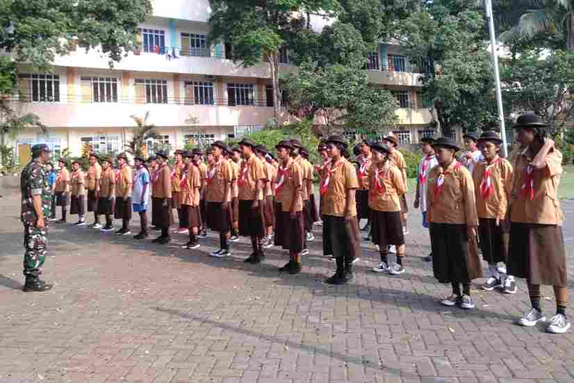 Koramil Sukun Beri Pembekalan Pramuka Saka Wira Kartika SMK Bhakti Luhur