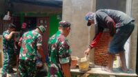 Koramil Sukun kerahkan personel bangun jamban untuk masyarakat. (ist) - Koramil Sukun Kerahkan Personel Bangun Jamban untuk Masyarakat