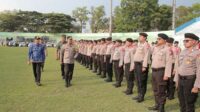 Pengecekan pasukan pengamanan Pemilu 2024 Kota Malang. (ist) - Ratusan Personel Gabungan Bakal Amankan Jalannya Pemilu 2024 di Kota Malang