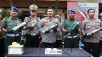 Polresta Malang gelar rilis hasil operasi gabungan kendaraan berknalpot brong. (ist) - Ciptakan Kota Malang Kondusif, Ratusan Kendaraan Berknalpot Brong Diamankan