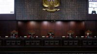 Sidang Mahkamah Konstitusi. (ist) - MK Tolak Gugatan Usia Maksimal Capres 70 Tahun dan Bersih Pelanggaran HAM