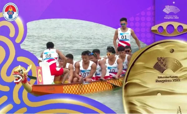 Timnas Perahu Naga Sumbang Emas Ketujuh di Asian Games 2022